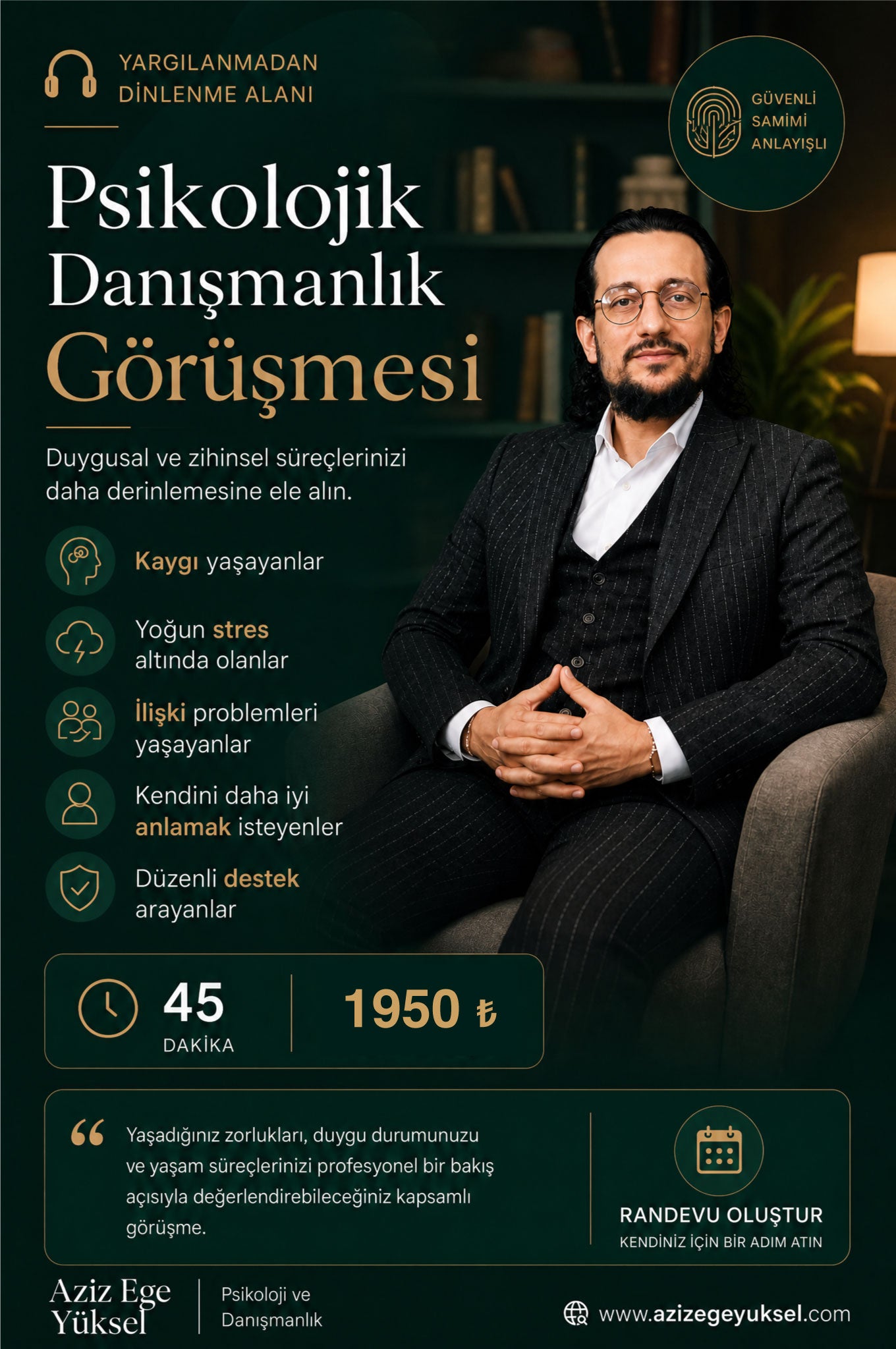 Online Terapi Görüşmesi | Duygusal ve zihinsel süreçlerinizi daha derinlemesine ele alın.