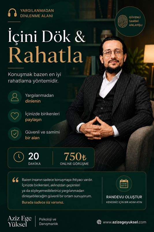 İçini Dök & Rahatla | Yargılanmadan konuşabileceğiniz güvenli bir alan.